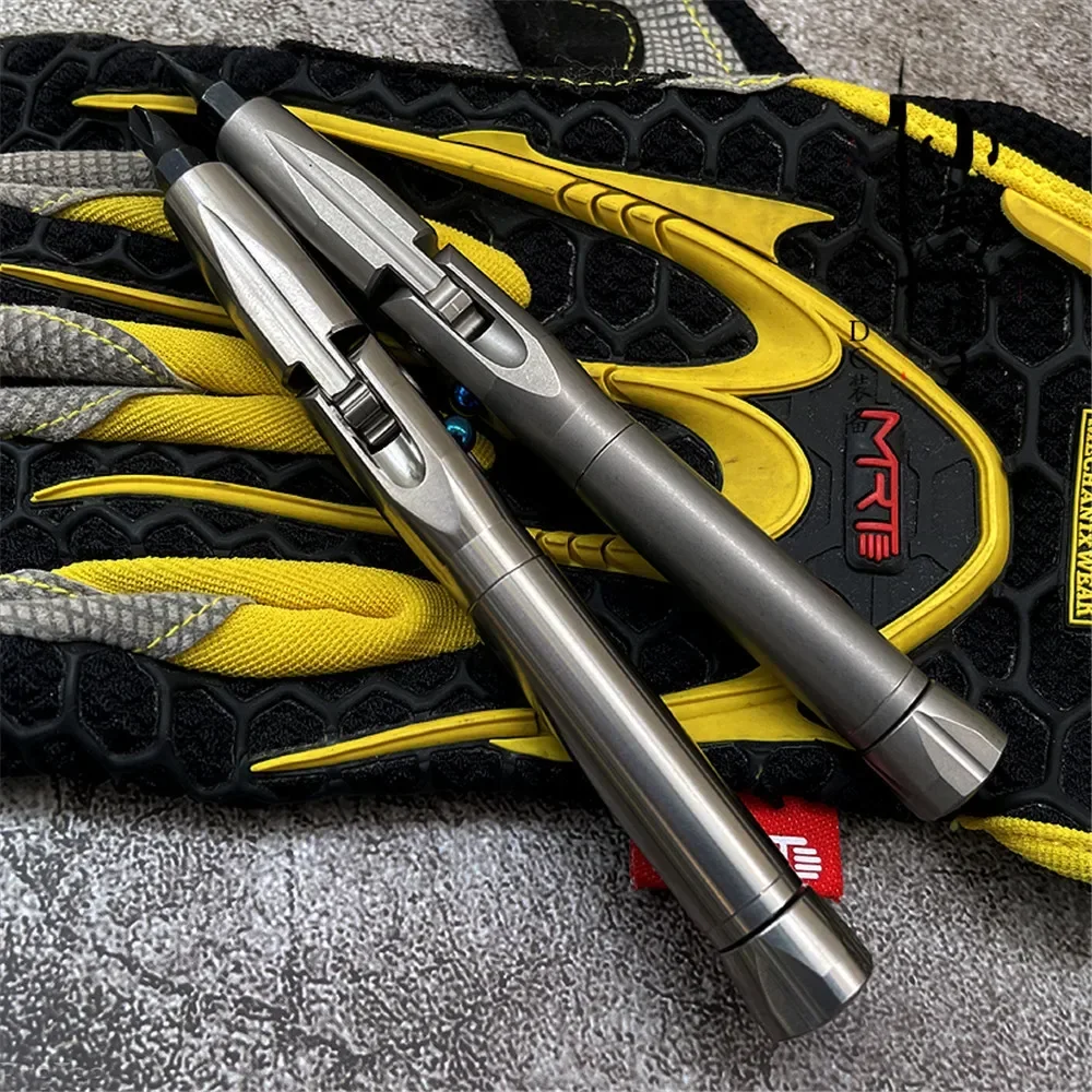 Edc Carry For Men - チタン製折りたたみ式多角度ドライバー - 家庭用、持ち運び用、DIY用のポータブルEDCツール - 男性へのユニークなギフト