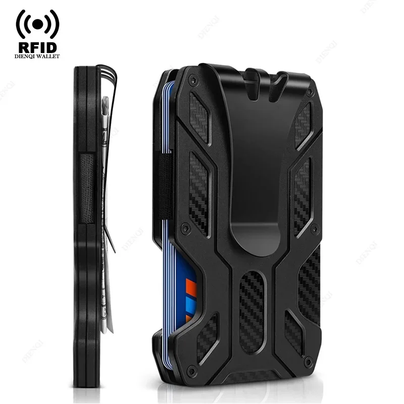 Edc Carry Card - Magsafe-男性用の戦術的な財布,EDCウォレット,屋外カードホルダー,アルミニウム金属製の男性用財布,スマートマジックミニ財布,実用的でファッショナブル