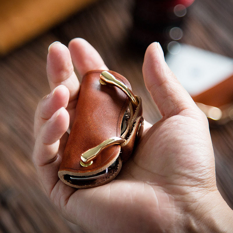 本革のキーホルダー,オーガナイザー,ウォレット,DIY ed - Edc Carry Card のレビューと価格