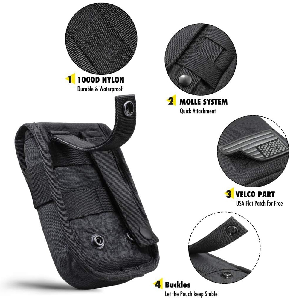タクティカルフォンポーチMOLLE、スマートフォンホルスター - Edc Carry Card のレビューと価格