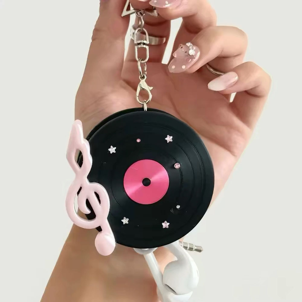 ポータブルイヤホンデータケーブルホルダー - かわいいレコー - Cable Winder Keychain のレビューと価格