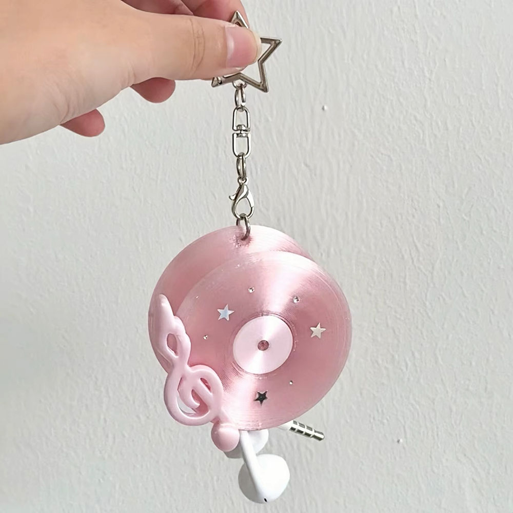 ポータブルイヤホンデータケーブルホルダー - かわいいレコー - Cable Winder Keychain のレビューと価格