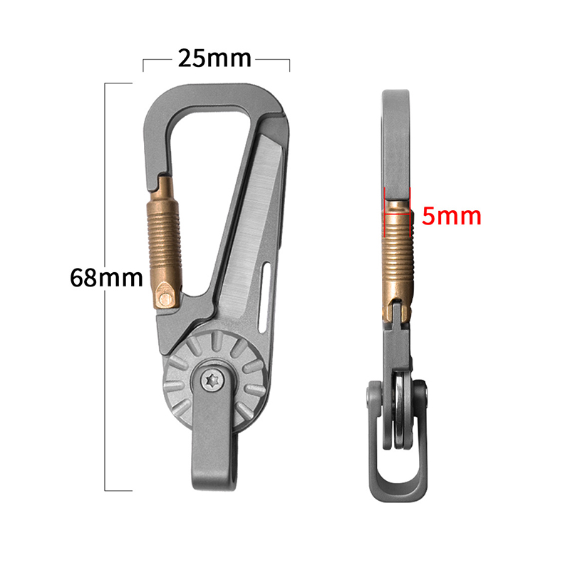 男性用チタン合金車キーホルダー - 内蔵ミニナイフ、軽量ED - Edc Carry Essentials のレビューと価格