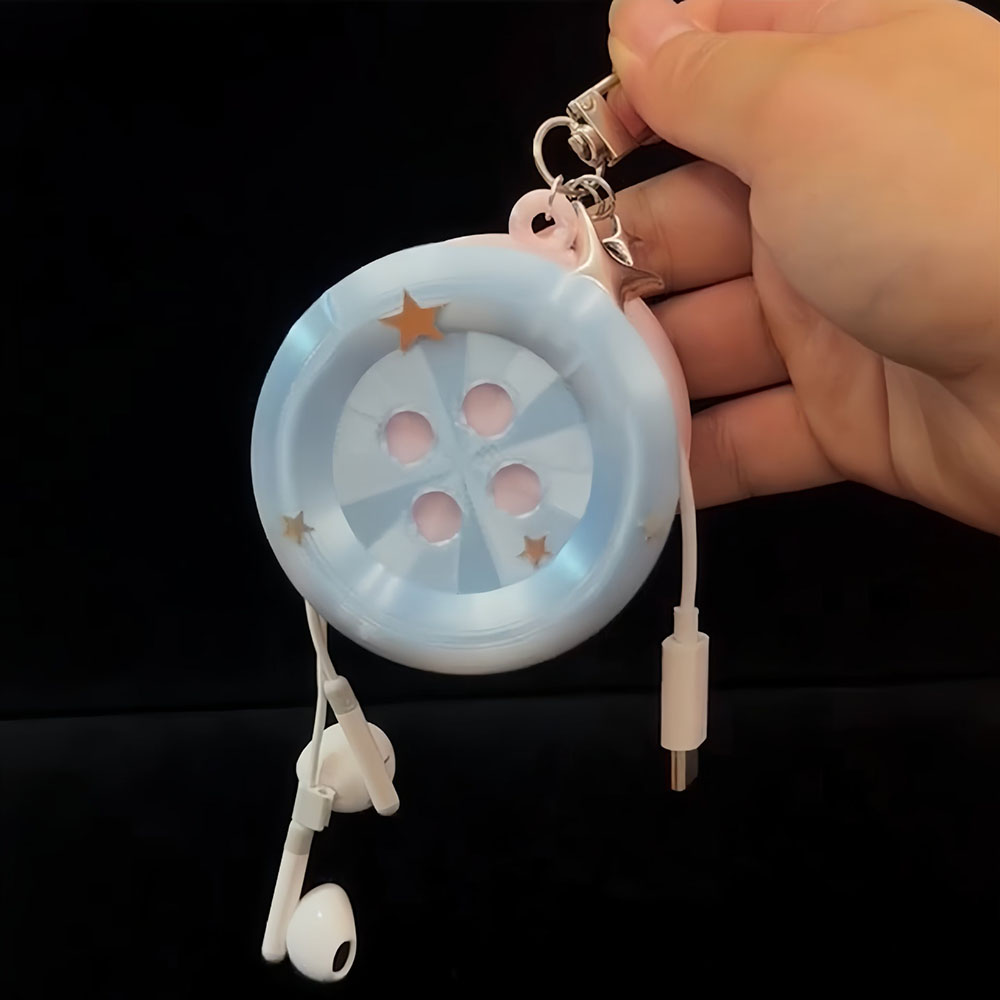 かわいいケーブル巻き取りキーホルダー、イヤホンコードオーガナ - Cable Winder Keychain のレビューと価格